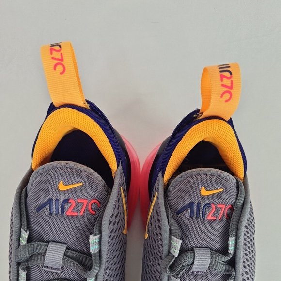 Nike Air Max 270 PS Grey Purple Little Kids Shoes Running - Picture 5 of 13